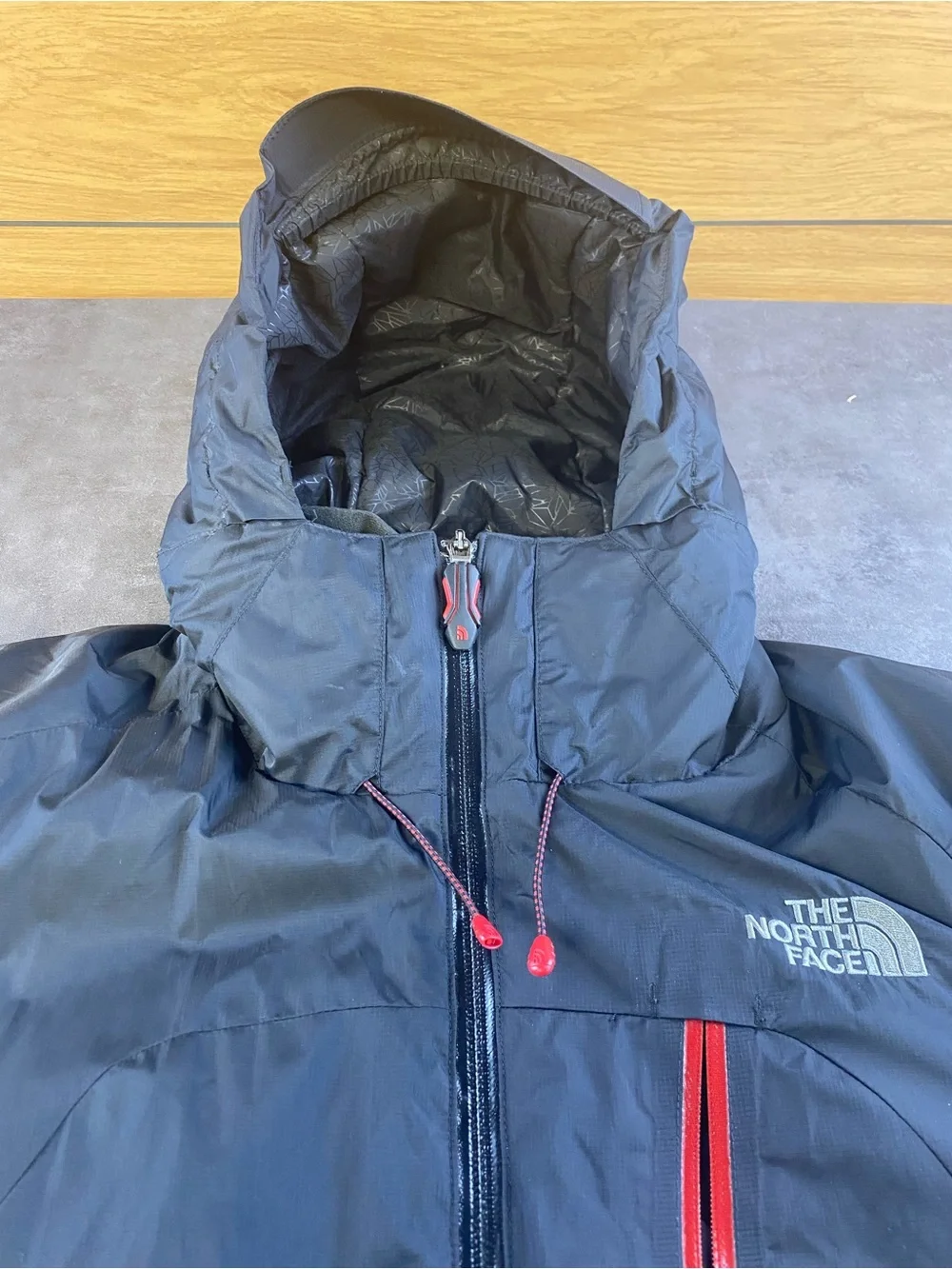 North Face Men’s Black summit Series Hooded Windstopper Parka Hooded Jacket XL